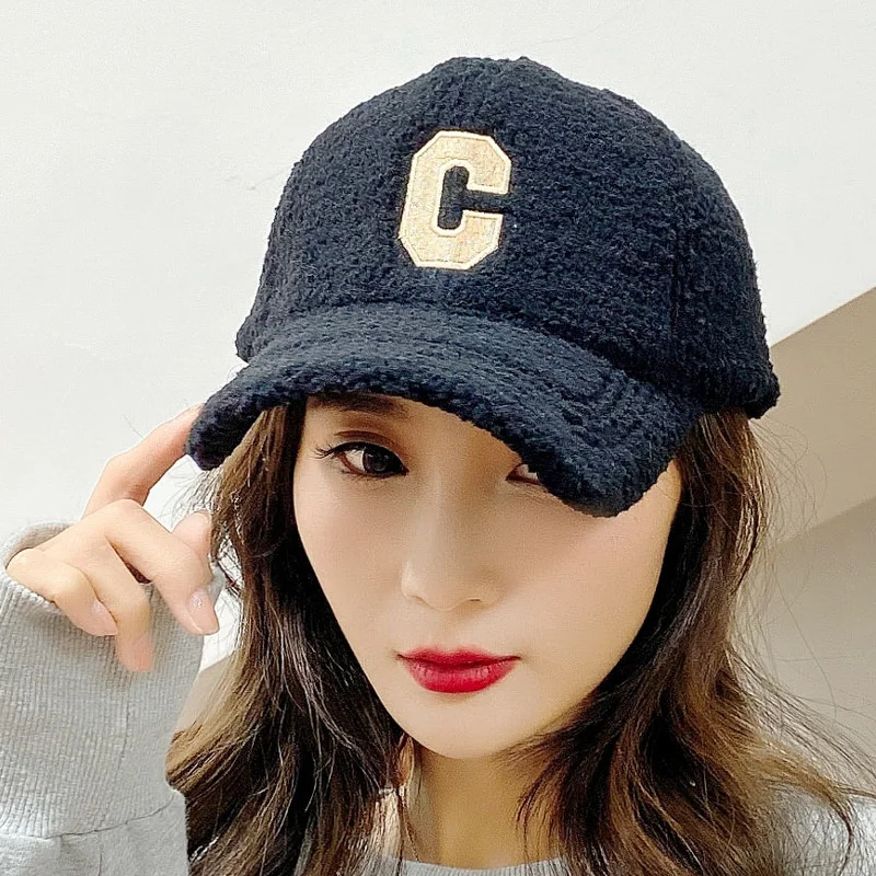 

Women's Chill Cap Winter Outdoor Warm Soft Cotton Cap Plush Thickened Solid Ball Cap Relaxed Fit Snapback Cap Sun Protective Hat