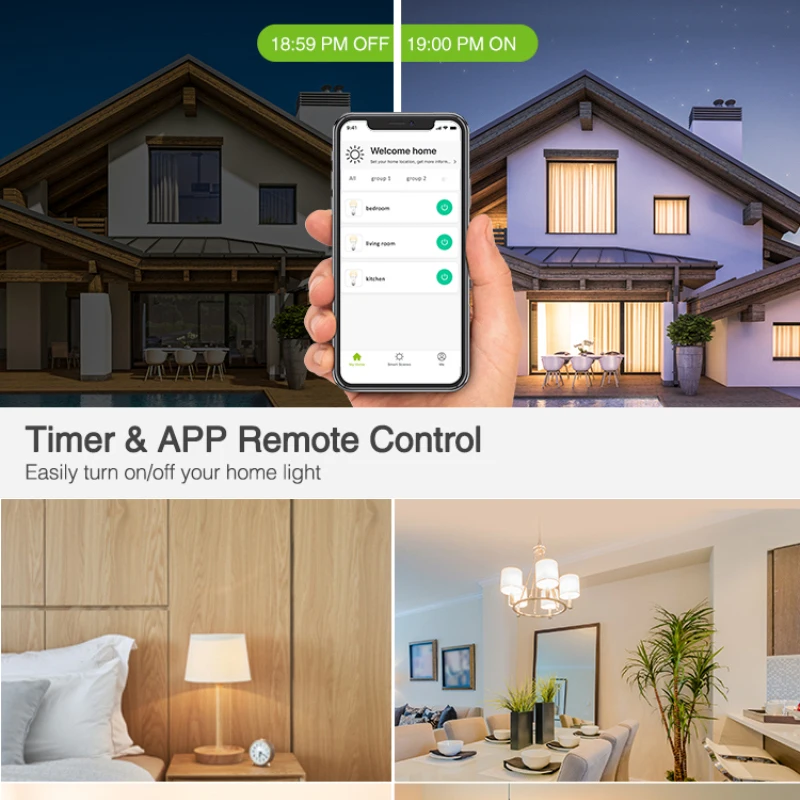 

Gosund 8W WiFi Smart Light Bulb E27 LED RGB Lamp Tuya Smart Life APP Work With Alexa/Google Home RGB+White Dimmable Timing Bulb