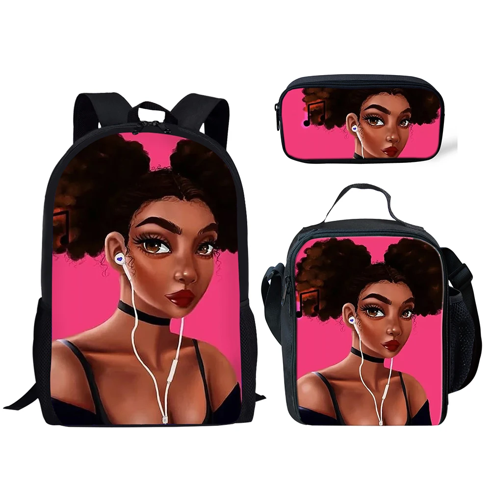 Классный черный школьный рюкзак Queen для девочек с Африканским и американским