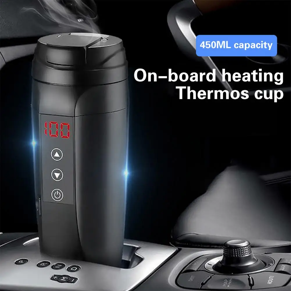 

Car Interior Supplies 12V24V Universal Boiling Water Cup Heating Smart Insulation Electric Heating Cup Car Water Heater Kettle