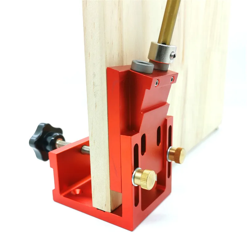 

9.0mm Aluminum Pocket Hole Locator Joinery Woodworking Oblique Hole Positioning Tool Hole Drilling Guide Kit