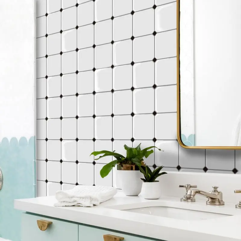 

Peel And Stick Self-Adhesive Removable Stick 3D Wall Sticker Wallpaper Tiles For Kitchen Backsplash Bathroom Shop 55