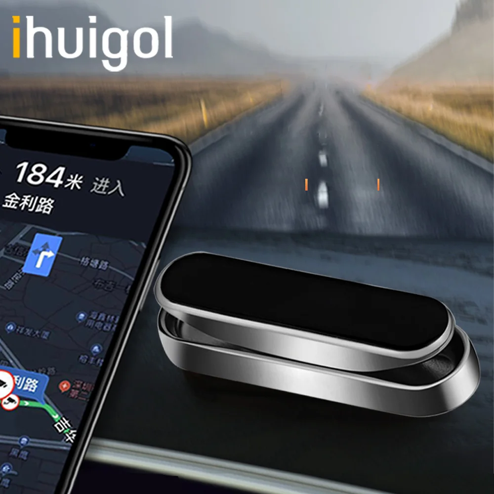 

ihuigol Luxury Mini Magnetic Car Phone Holder 360 Degree Rotatable Dashboard Magnet Air Vent Mount GPS Universal for Cell Phone