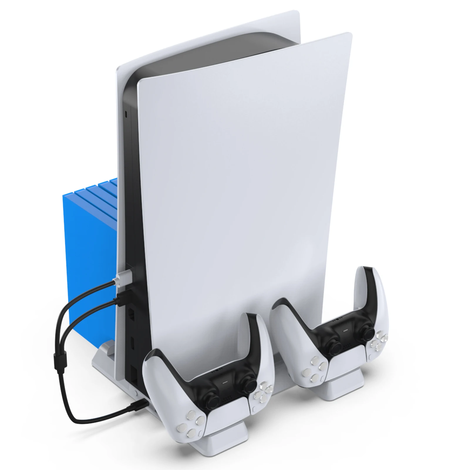 

Охлаждающие вентиляторы для консоли PlayStation 5, PS5, вертикальная подставка, 11 слотов для игровых дисков, зарядное устройство с двумя USB-портами