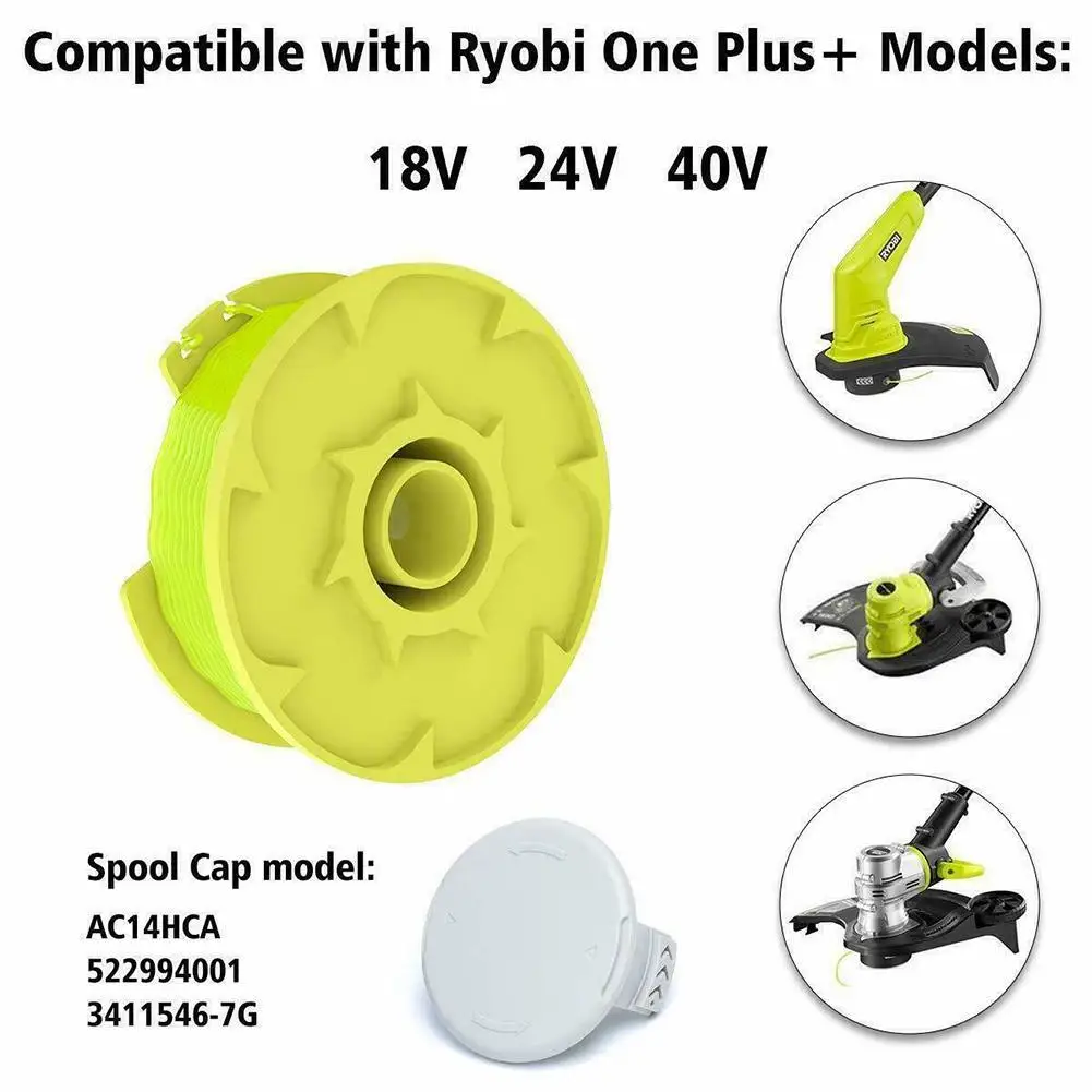 

6 Pieces Of Cordless Trimmer Cord Mowing Rope Accessories Mowing Rope Spool Cover Electric Weeder Tool Accessories