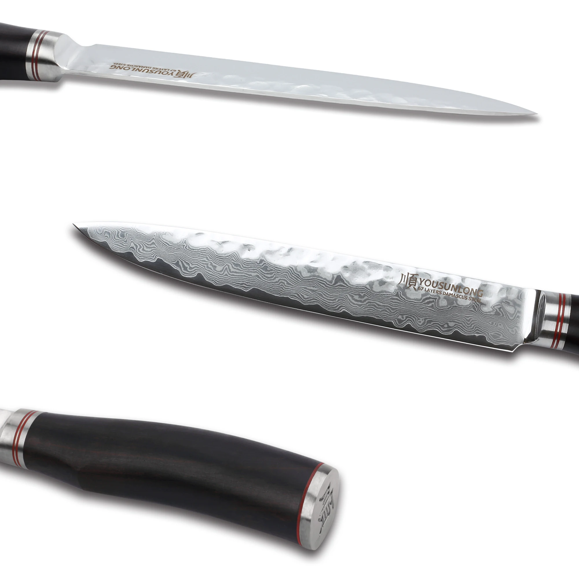 YOUSUNLONG нож для резьбы 8 дюймов дамасский VG10 супер стальной кованый натуральный