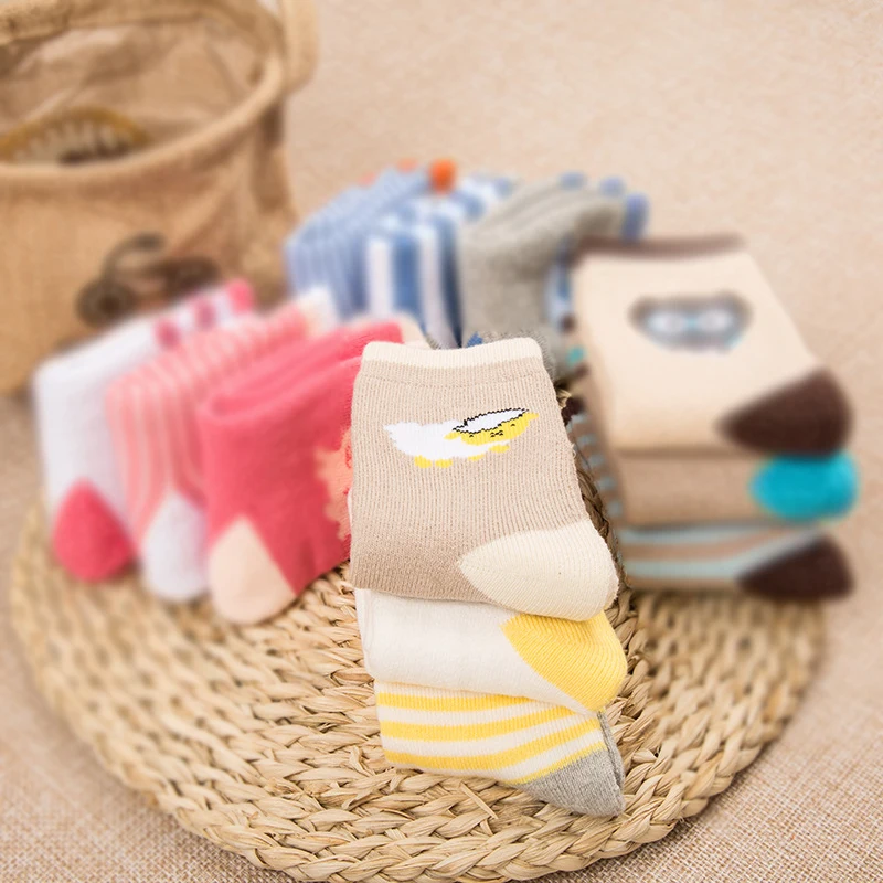 Детские хлопковые толстые махровые носки 1 3 лет три пары платьев для мальчиков