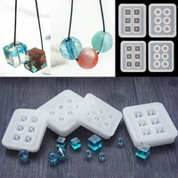 silicone mold for jewelry 12mm 16mm cube ball beads with hole 6 compartment epoxy resin silicone mould handmade craft