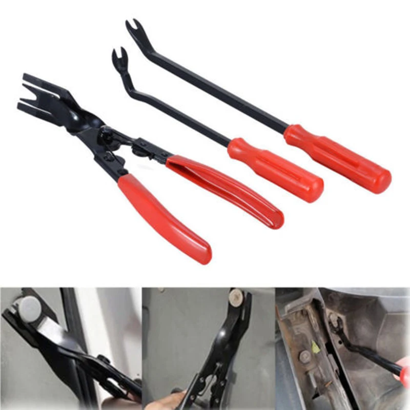 3 PCS Car Door Panel Clips Pliers Trim Removal Fastener Puller Repair Tool Combo |