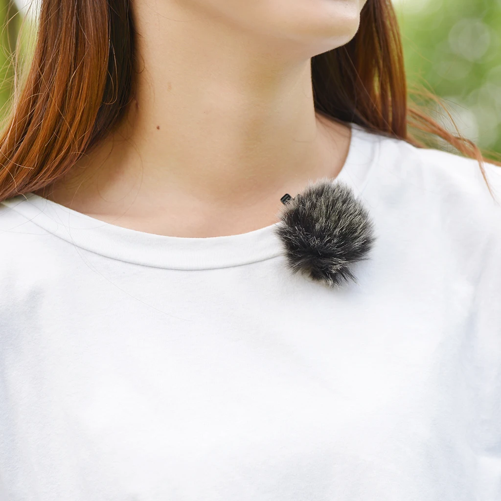 

Black Fur Microphone Windscreen Wind Muff, for Lapel Lavalier Mic