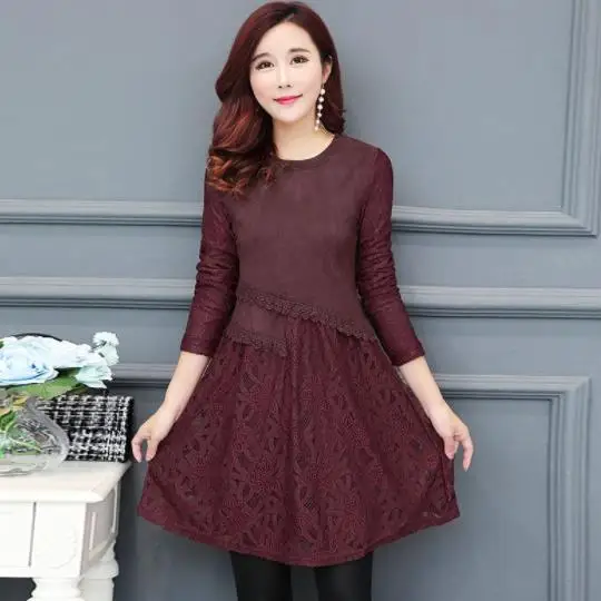 Зимние базовые теплые бархатные платья женское элегантное платье в стиле