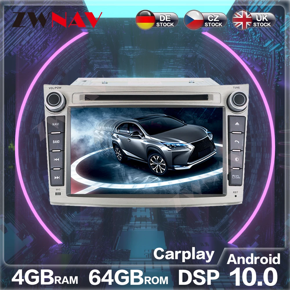 

For Subaru Legacy Outback 2009-2014 Android 10.0 4GB+64GB Car Radio GPS Navigation Auto Stereo Head Unit Multimedia Player PX6
