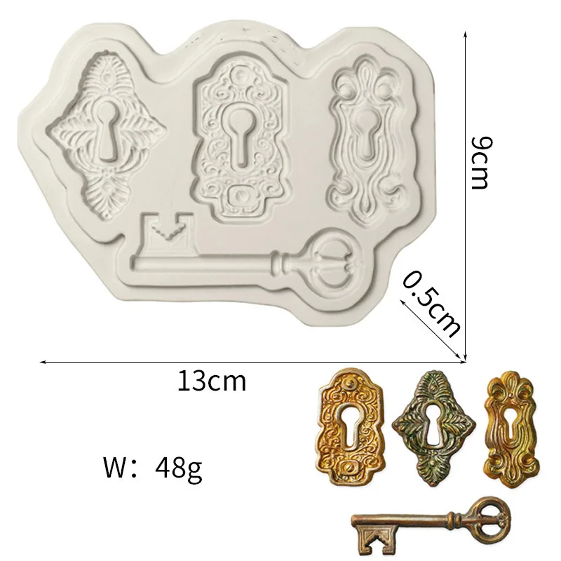 

Key Lock Fondant Silicone Mold for DIY Epoxy Resin Pastry Cupcake Dessert Plaster Decoration Kitchenware Baking Accessories