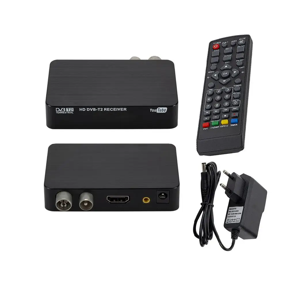 EU Mini K2 DVB T / T2 ТВ приемник Цифровой Видео наземный MPEG4 PVR HD 1080P телеприставка антенна