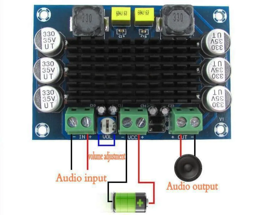 XH M542 DC 12 26V 100W TPA3116DA одноканальный цифровой усилитель мощности TPA3116D2|Запасные