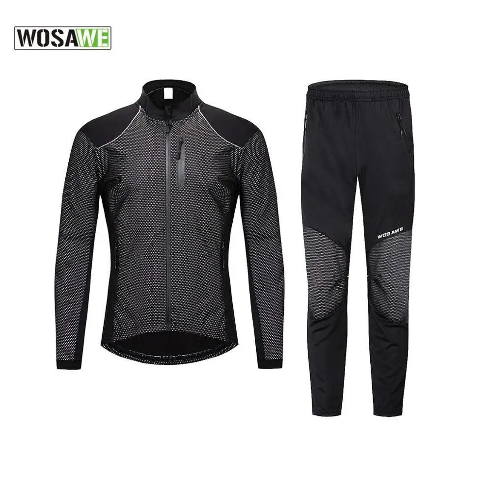 WOSAWE зимний велосипедный комплект одежды для мотоцикла Mtb велосипедная куртка