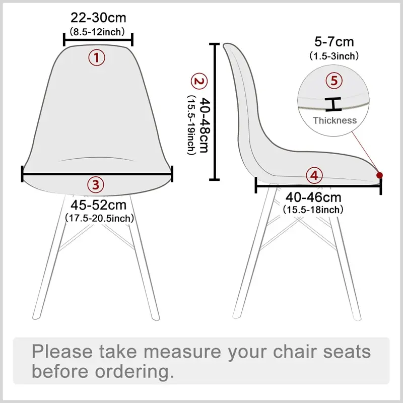 

1 PC Seat Cover For Shell Chair Washable Removable Armless Shell Chair Cover Banquet Home Hotel Slipcover Seat Cover