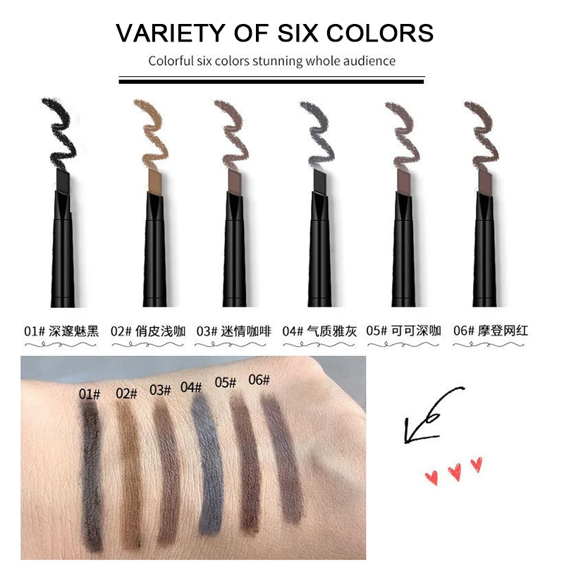 1 шт. Новый карандаш для бровей натуральная Стойкая краска татуаж водостойкий