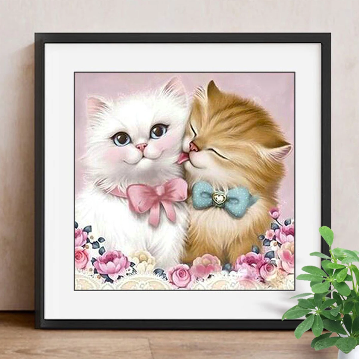 5D &quotсделай сам&quot алмазная живопись влюбленные кошки квадратные стразы вышивка