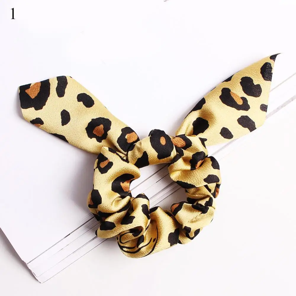 44 Новинка, резинки для волос в горошек с цветочным принтом и бантом из ленты, Женская эластичная резинка для волос, резинки для волос, аксессуары для волос для девочек - Цвет: 44