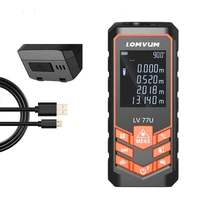 lomvum laser distance meter 80m 100m usb voice rangefinder laser tape range finder measure electronic laser level test tools