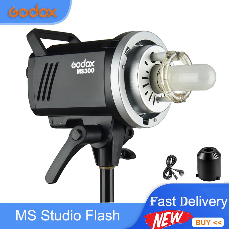 Godox MS200 200 Вт MS300 300 Вт встроенный беспроводной приемник 2,4G легкий компактный и прочный крепление Bowens студийная вспышка