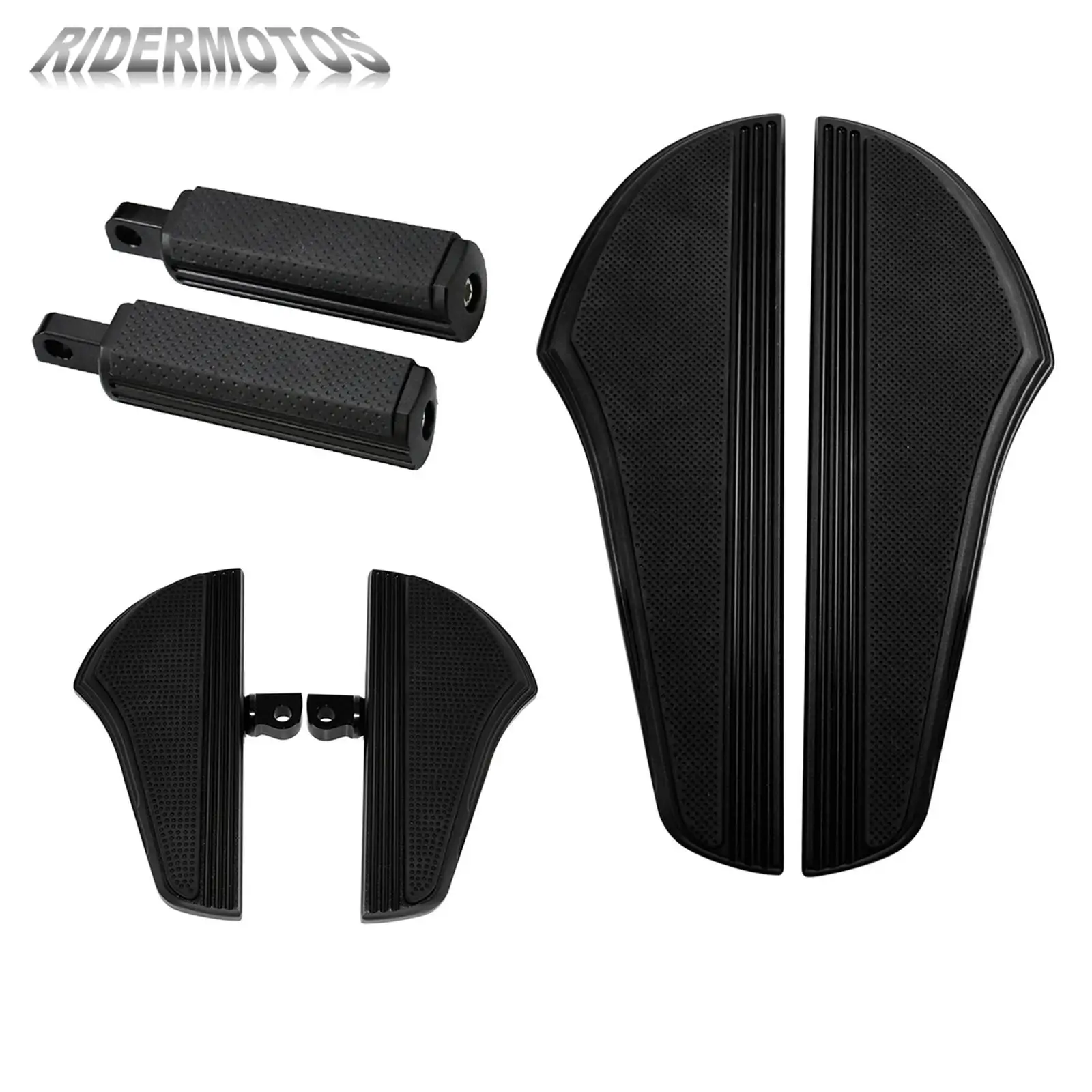 

Motorcycle Driver+Passenger Rider Footboard Floorboard+Highway Foot Pegs For Harley Touring Electra Glide Softail Slim FLS Dyna