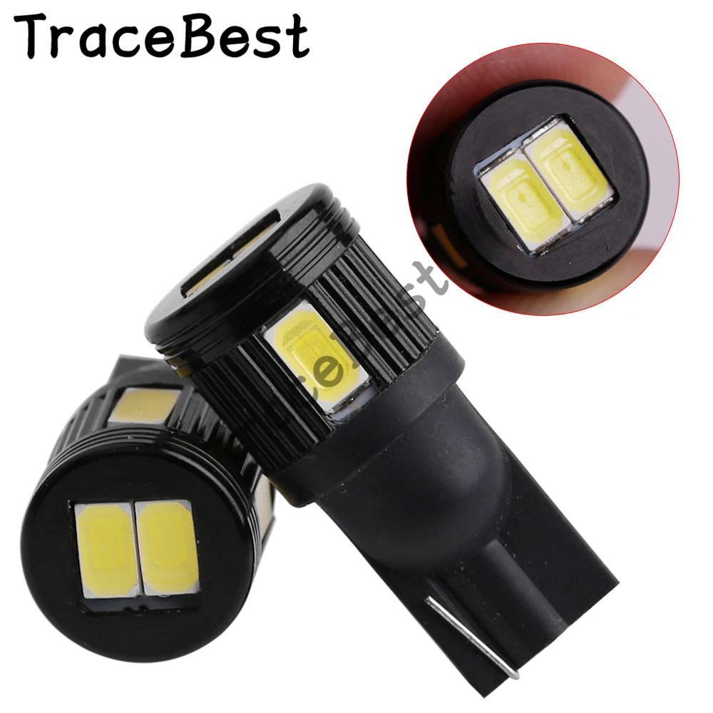 4 шт. автомобильные габаритные огни 12 В постоянного тока T10 W5W 194 6 светодиодов 5630