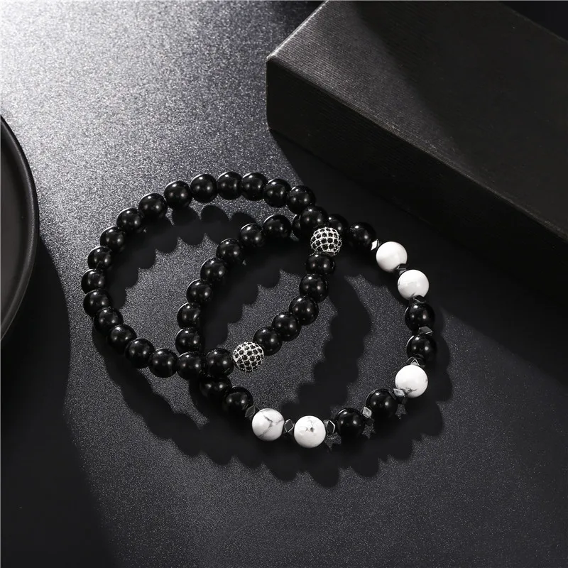 

2020 new fashion trend men's bracelet, natural stone handmade charm bracelet for men jewelry gifts Pulsera Hombre