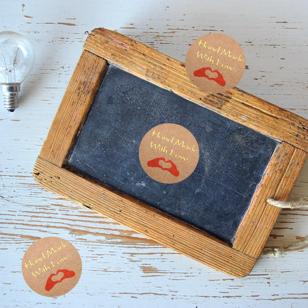 50 шт. круглые наклейки из крафт бумаги|Канцелярские наклейки| |