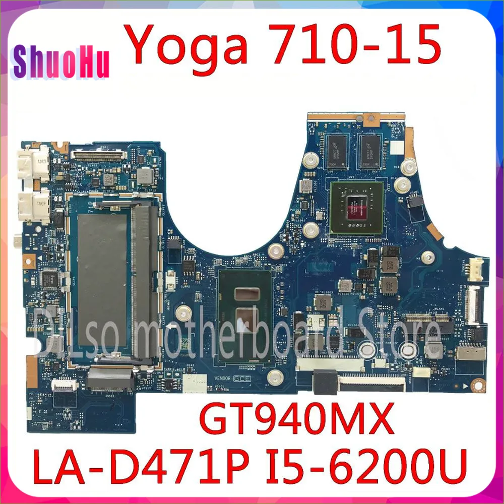 

710-15Motherboard For Lenovo Yoga 710-15isk 710-15ikb BIUY2_Y3 LA-D471P Laptop Motherboard DDR4 HM87 Intel I5-6200U 90 Days KEFU
