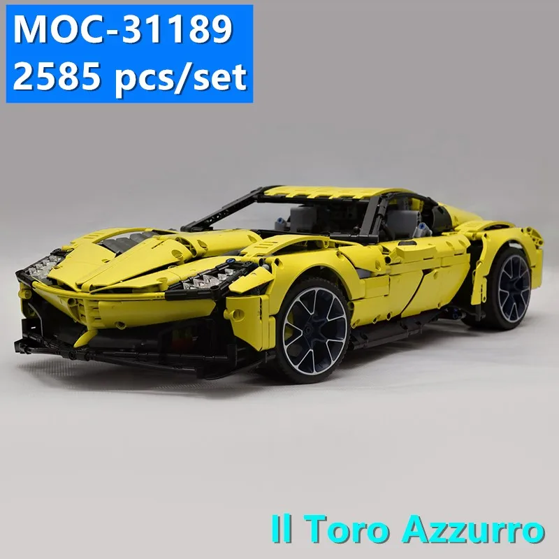 Новый мс серии Il Торо Azzurro Супер гоночный автомобиль подходит LeGINGlys техника MOC 31189