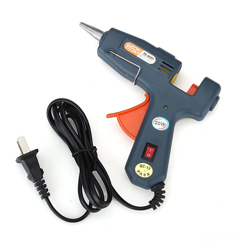 

High Temperature 20W 7mm Glue Gun Electric US Plug Aluminium Nozzle Heater Heating Wax Hot Melt Glue Stick DIY Hand Tools