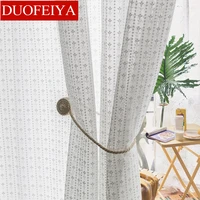 korean embroidery curtain for living room white lace curtains for balcony bedroom partition curtain white gauze american