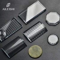 eyelash extension pallet crystal glass u curvedstraight stand false eyelashes holder transparent glue tray beauty makeup tool