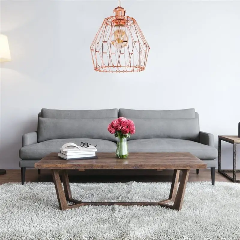 

Metal Pendant Light Shade Wrought Iron Bulb Guard for Retro Pendant Light Guard Ceiling Fan Light Bulb Covers Lamp Shade Bracket