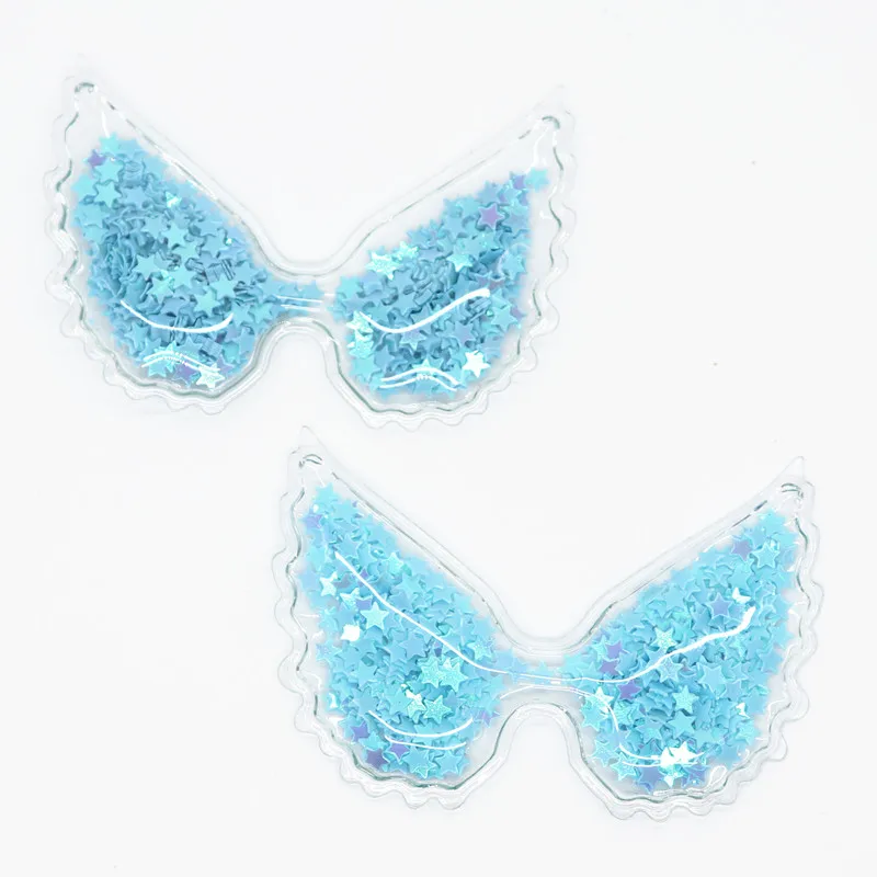 12 шт. прозрачный пластиковый пакет с красочными блестками в виде крыльев для