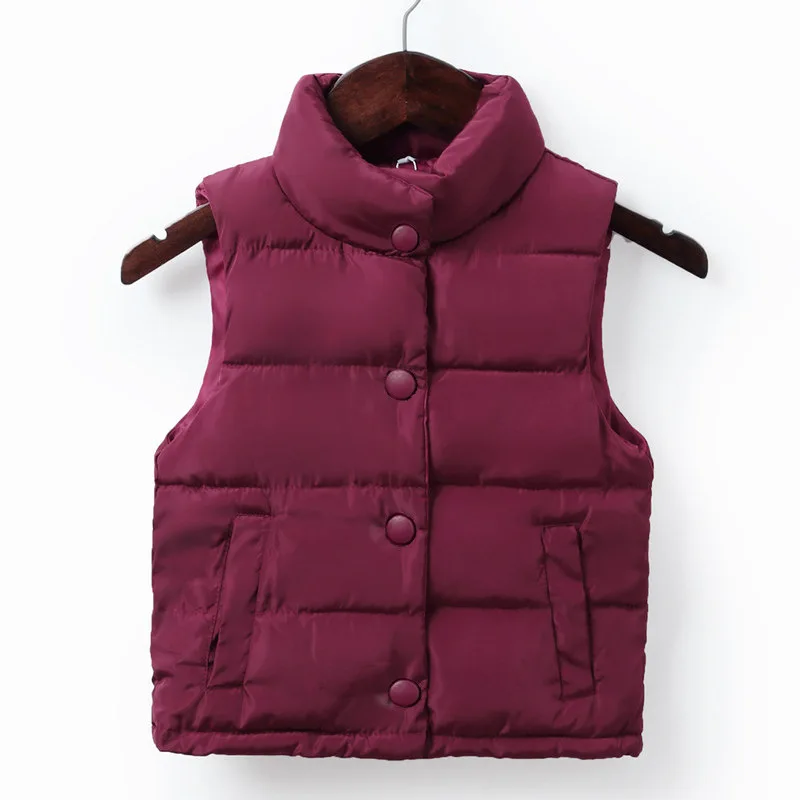 Осенне-зимний Повседневный жилет для девочек куртка детская верхняя одежда