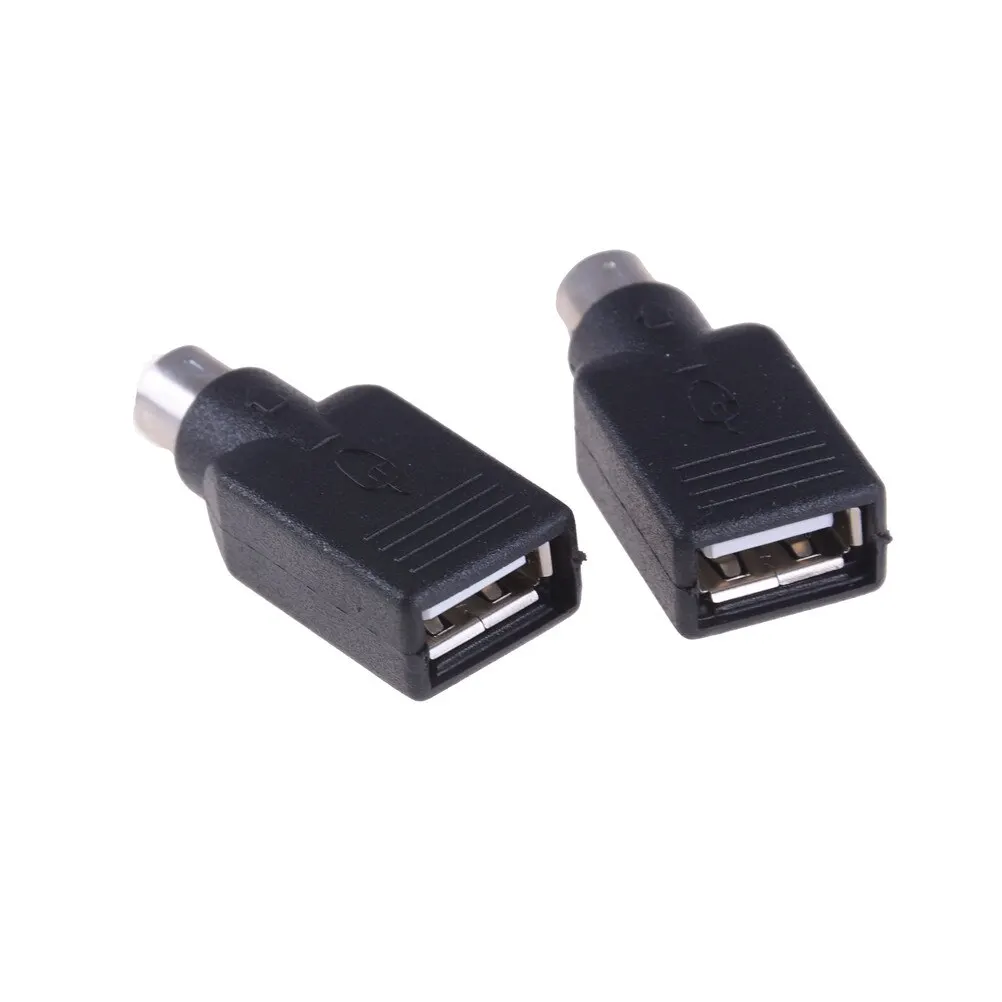 2pcs/lot USB Female To PS2 PS/2 Male Converter Adapter Keyboard Mouse Mice Black | Строительство и ремонт