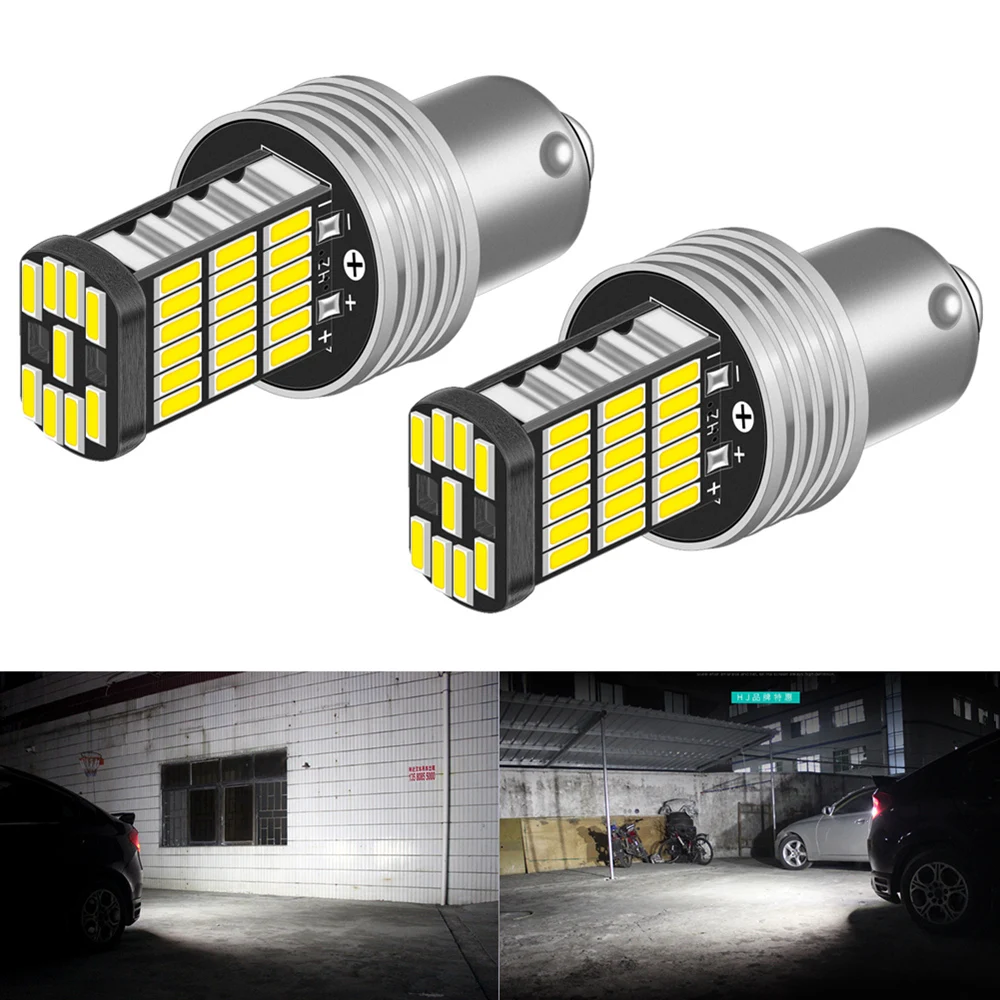 Светодиодные лампы заднего хода P21W Canbus 1156 BA15S для BMW E46 E34 E53 X5 E70 E90 E36 E60 E39 F10 E30 F20 E92 2