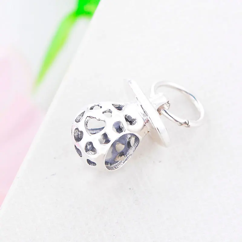 Подходит оригинальный браслет шарма Аутентичные 925 Серебряные ажурные соски для