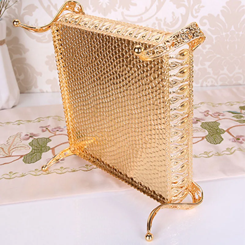 Металлический лоток Круглый квадратный ящик для хранения современная