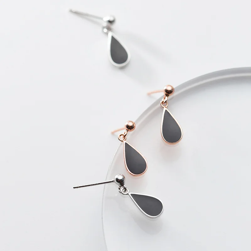 

La Monada Beautiful Small Korean Earrings 925 Silver Women WaterDrop Sterling Silver Stud Earrings For Girls Jewelry Hanging