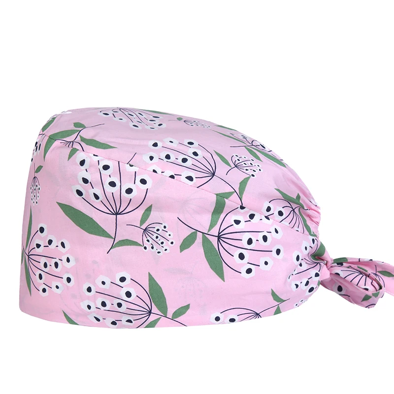 

Flamingo nurse dust cap fashion dog print mocha hat clinic baking casual fashion work hat gourd hat