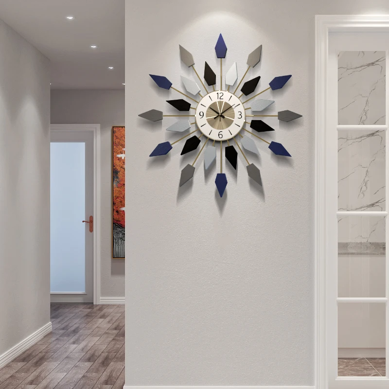 

Modern Design Wall Clock Electronic Creative Large Nordic Iron Luxury Wall Clock Simple Reloj De Pared Home Decoration