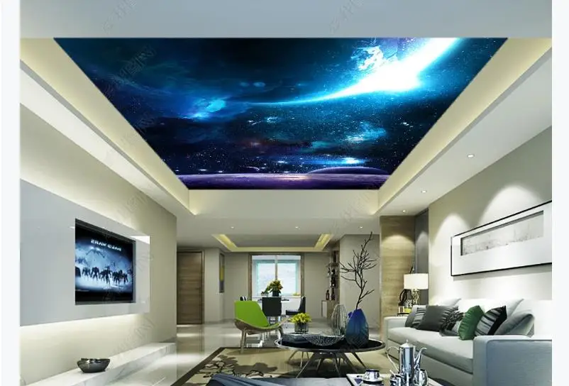 Креативные 3D обои потолочные для комнаты космическое звездное небо настенные