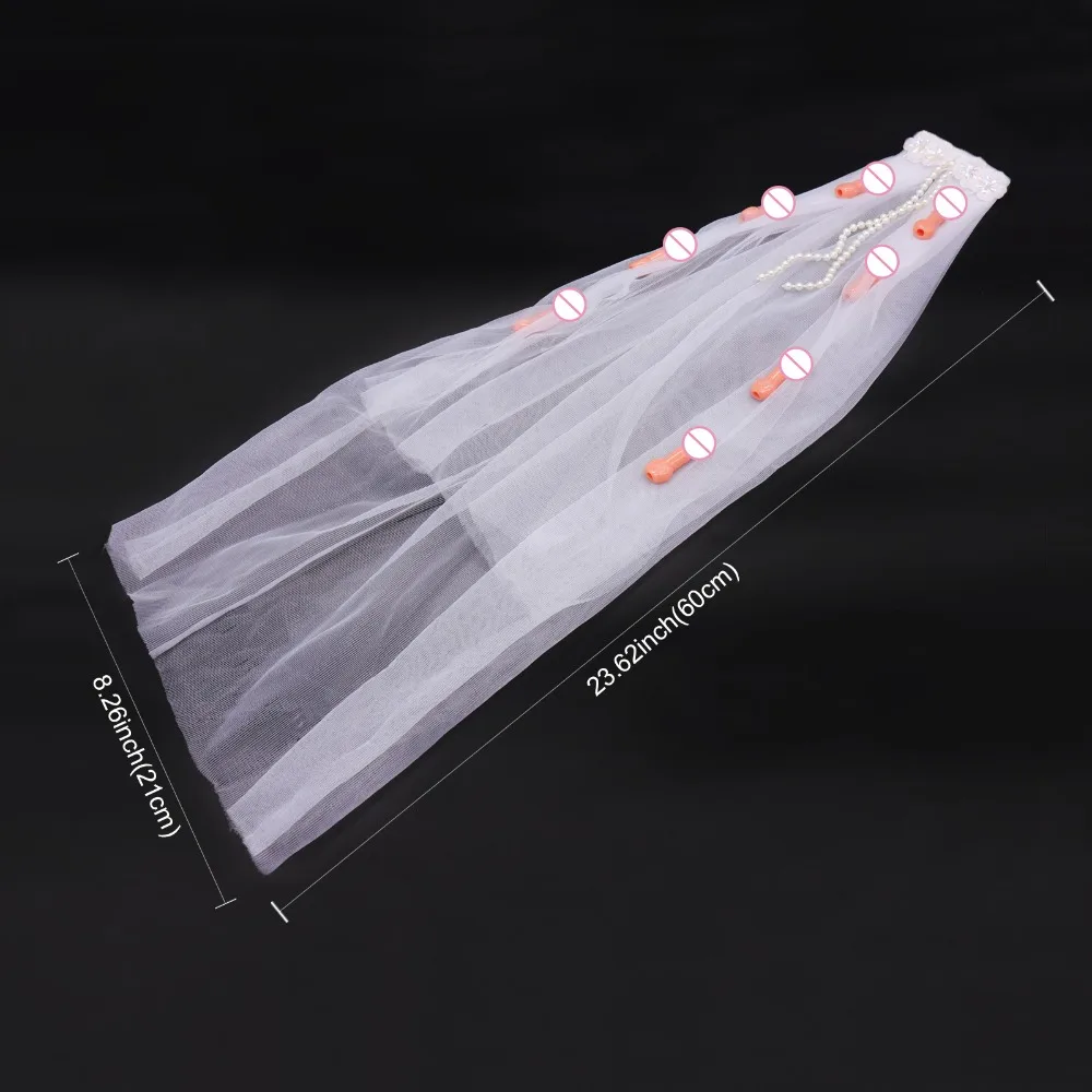 Bachelorette Party Halloween Decoration Penis Veil Adult Theme Nightclub Bar Pecker Veils Decorations Supplies 21x60cm | Дом и сад