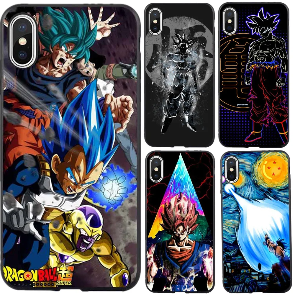 Модный чехол Dragon Ball Z Super DBZ Goku для iPhone X XR XS MAX 8Plus 8 7Plus 7 6 6s plus 5S SE мягкий из