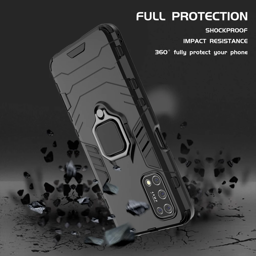 shockproof case for realme 7 pro realme 7 5g realme 7i realme x7 pro armor back cover hard casing with ring holder free global shipping