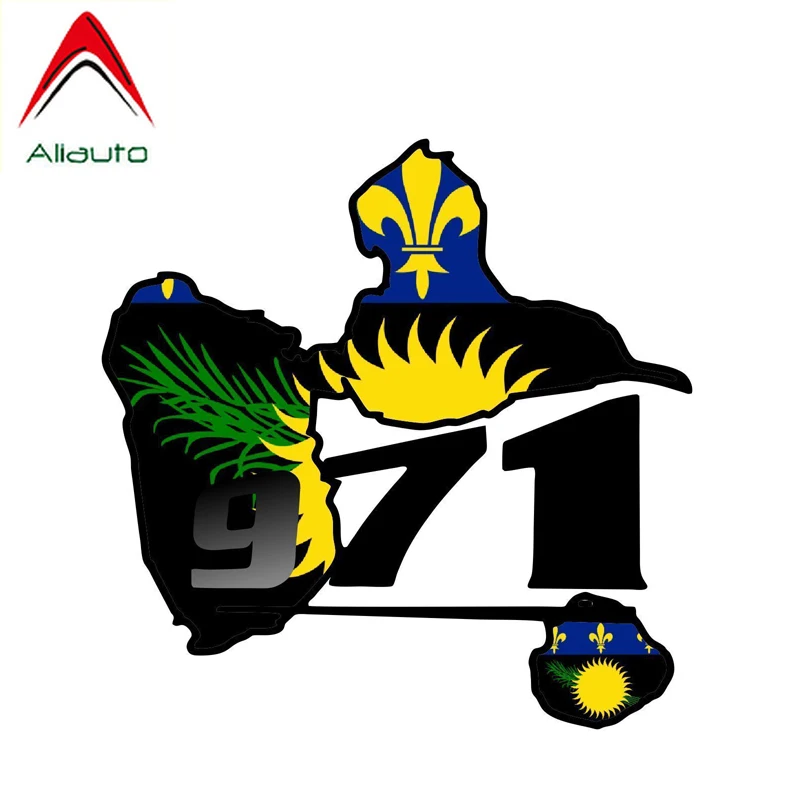 Наклейка на автомобиль Aliauto Guadeloupe Виниловая наклейка с изображением флага 971 года